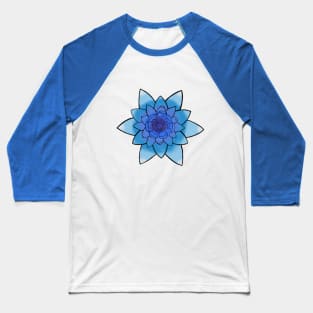 Blue Lotus Flower Baseball T-Shirt
